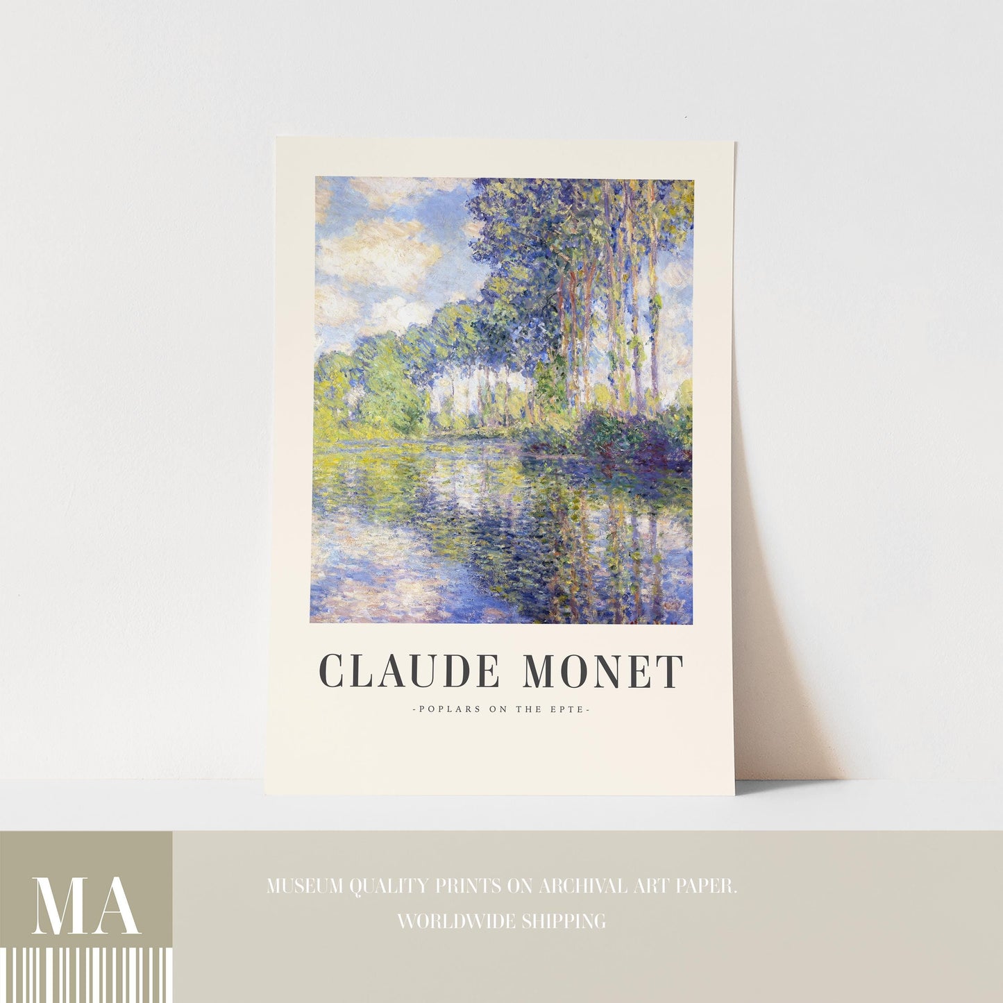 Monet - Poplars on the Epte Print