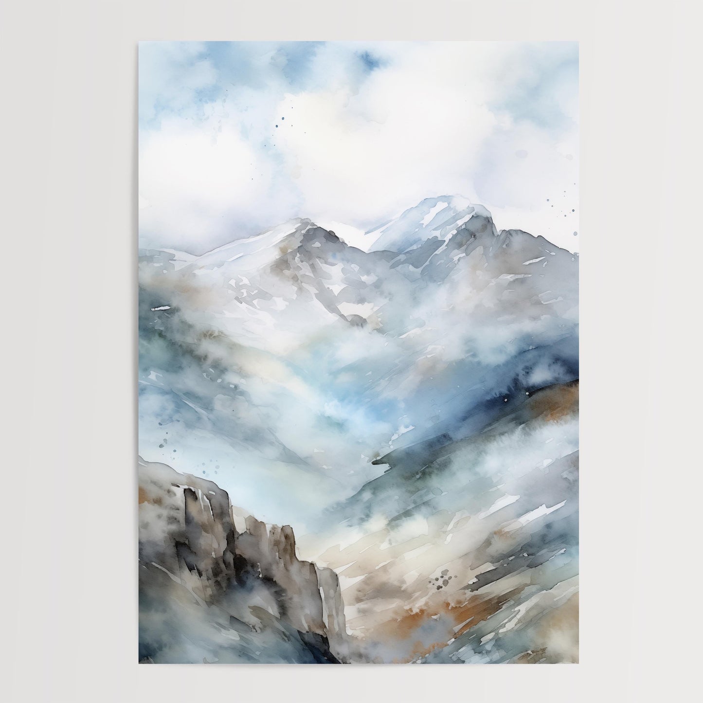 Lake District Watercolor Print
