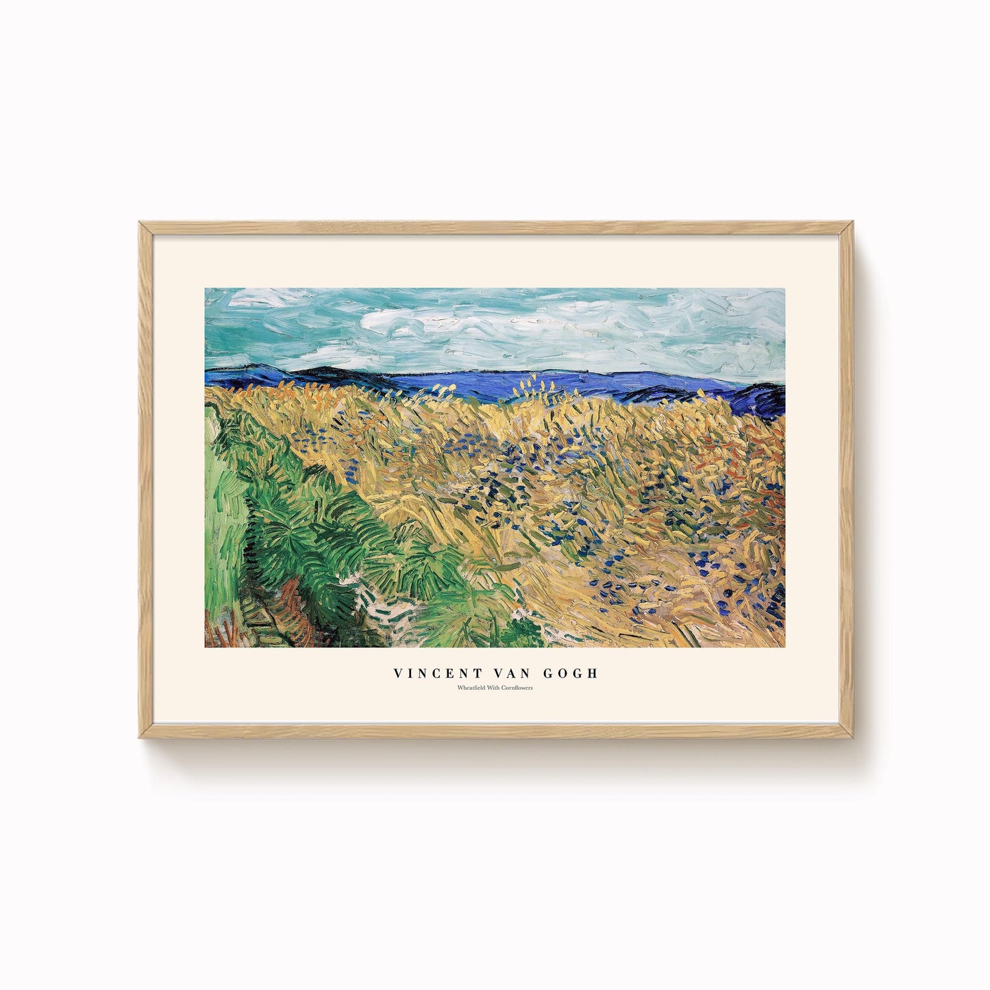 Van Gogh - Wheatfield with Cornflowers Print
