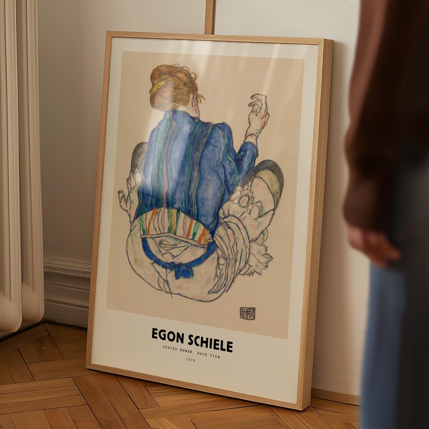 Egon Schiele - Seated Woman, Back View Print