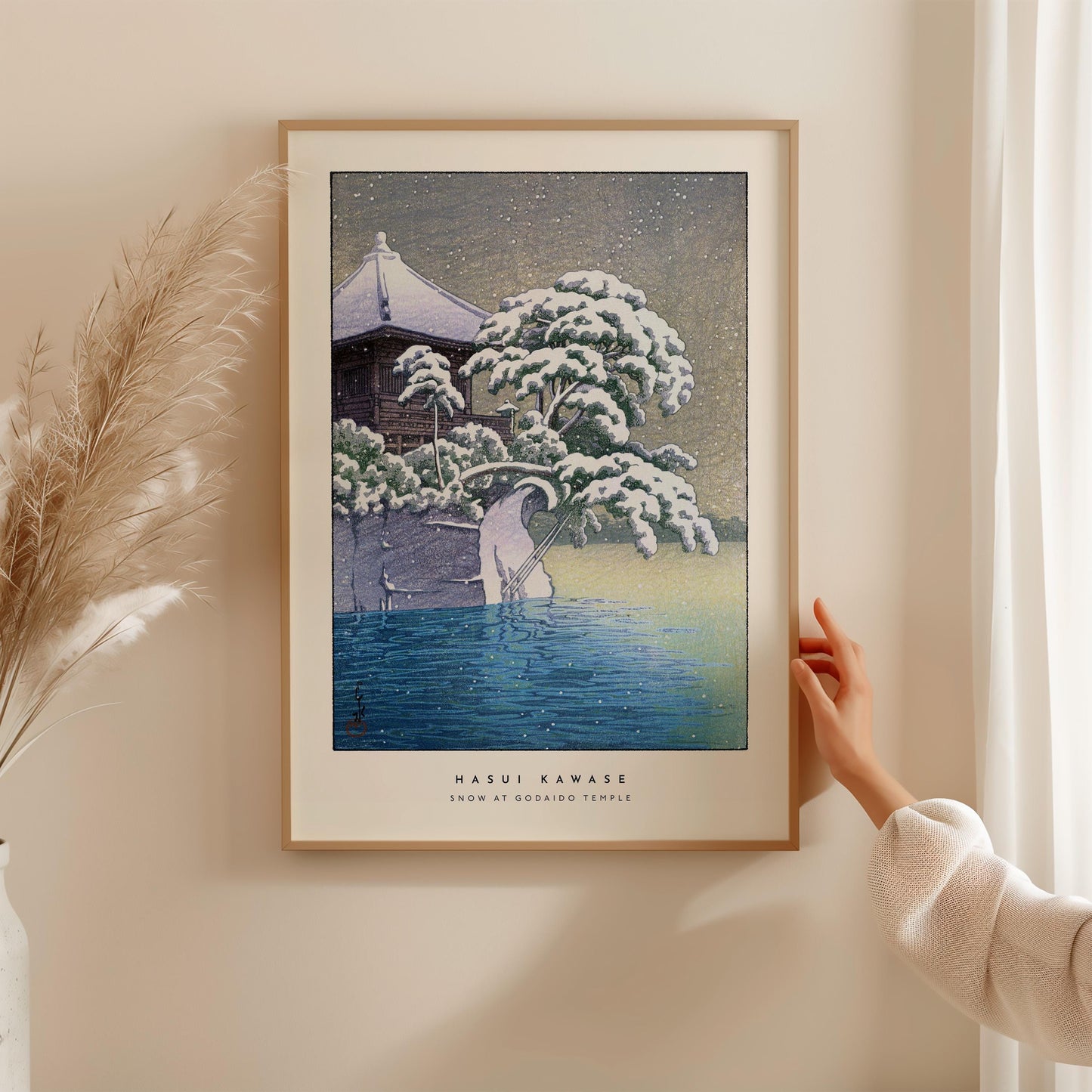 Hasui Kawase - Snow At Godaido Temple Print