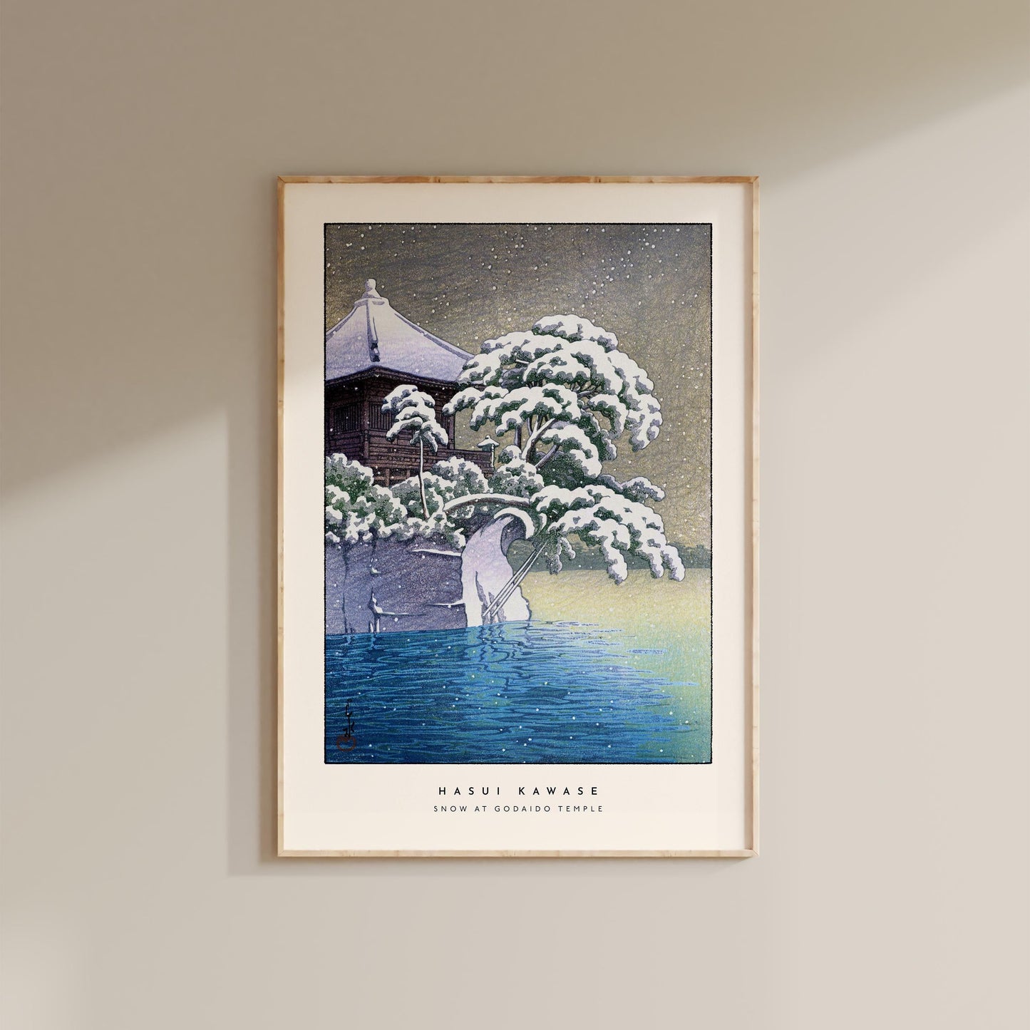 Hasui Kawase - Snow At Godaido Temple Print