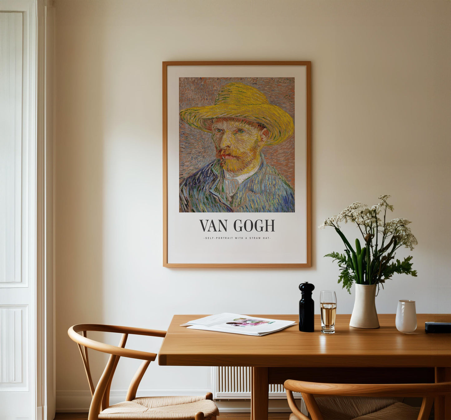 Van Gogh - Self-Portrait with Straw Hat Print