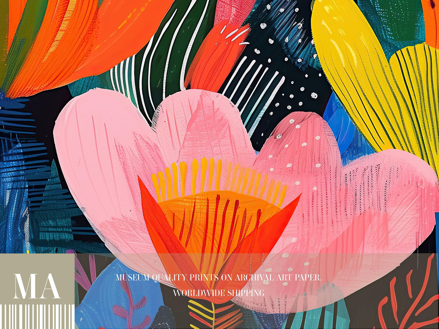 Abstract Lilies No. 4 Floral Print