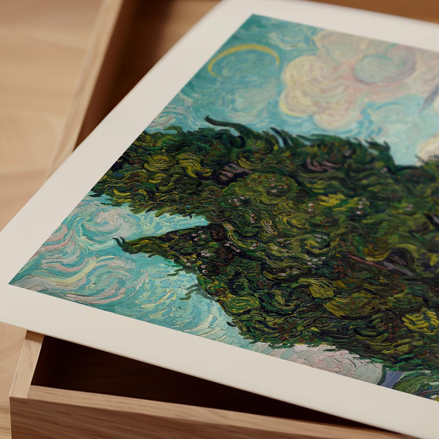 Van Gogh - Wheat Field with Cypresses Print