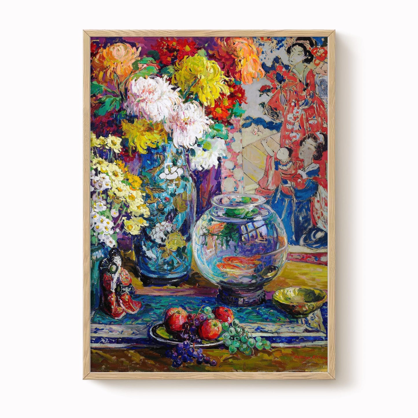 Fish, Fruit & Flowers Print