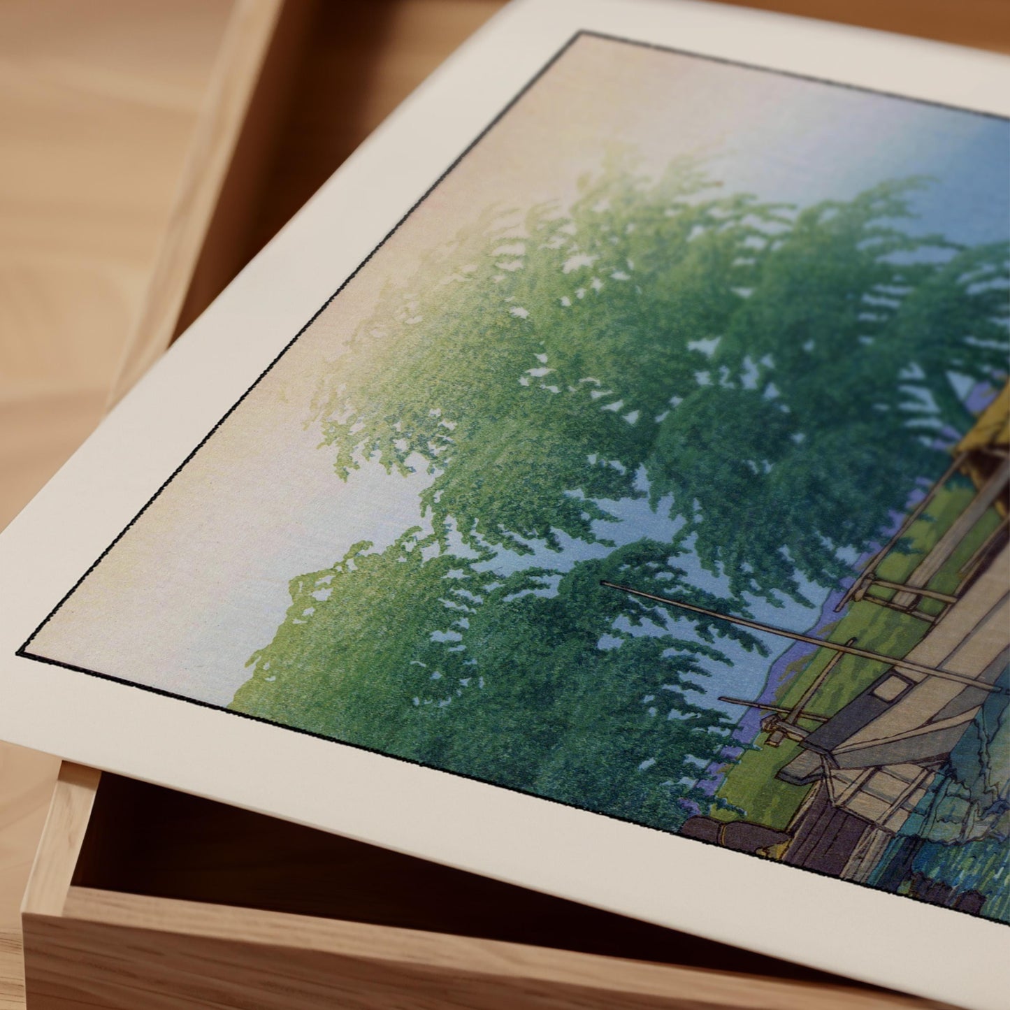 Hasui Kawase - Morning At Tsuchiura Print