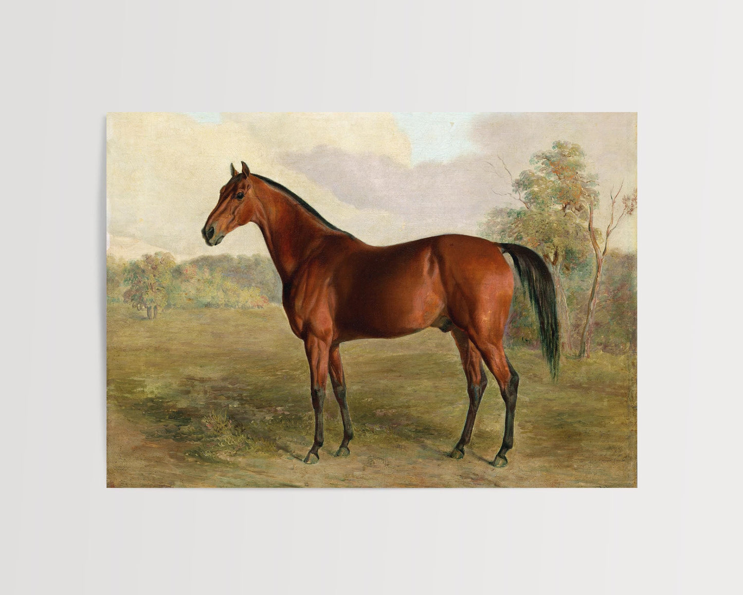 Vintage Painting Horse Print