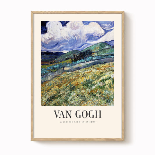 Van Gogh - Landscape from Saint-Rémy Print