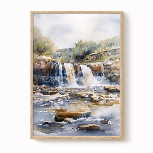 Aysgarth Falls Watercolor Print