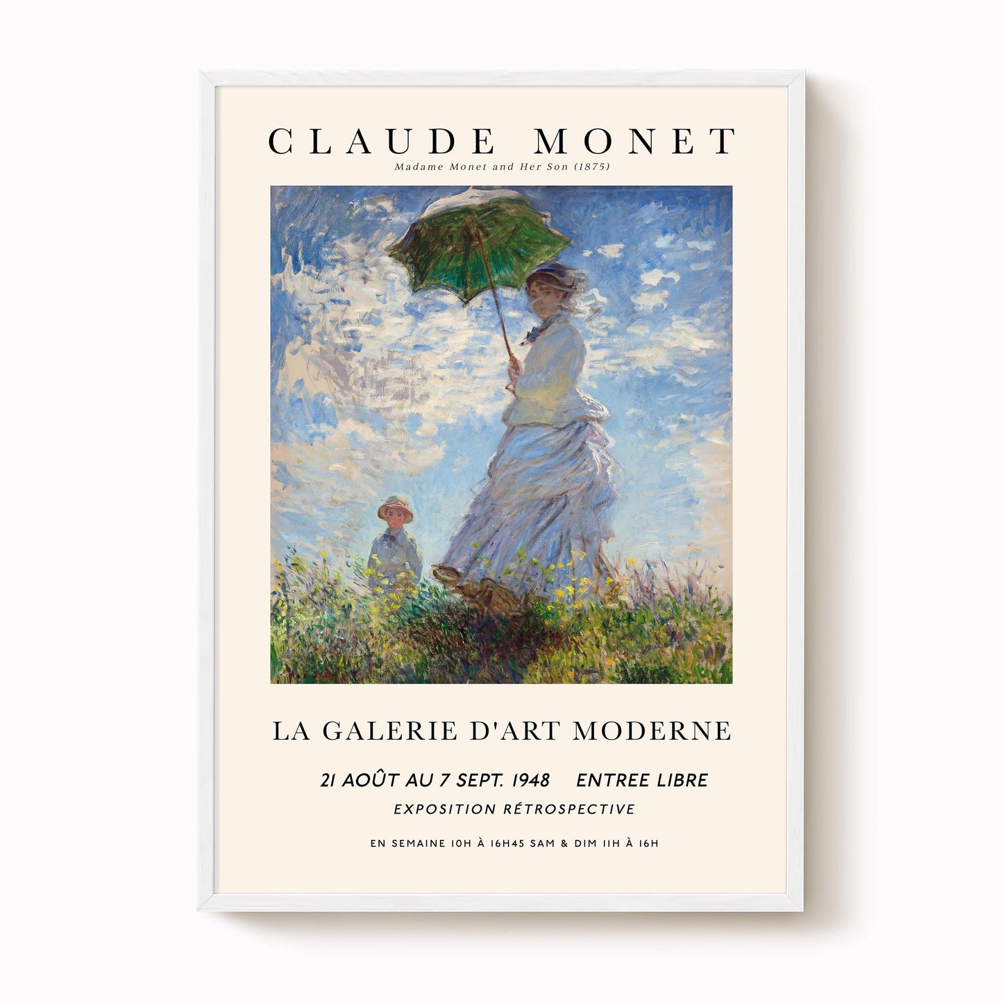 Monet - Woman with a Parasol Print