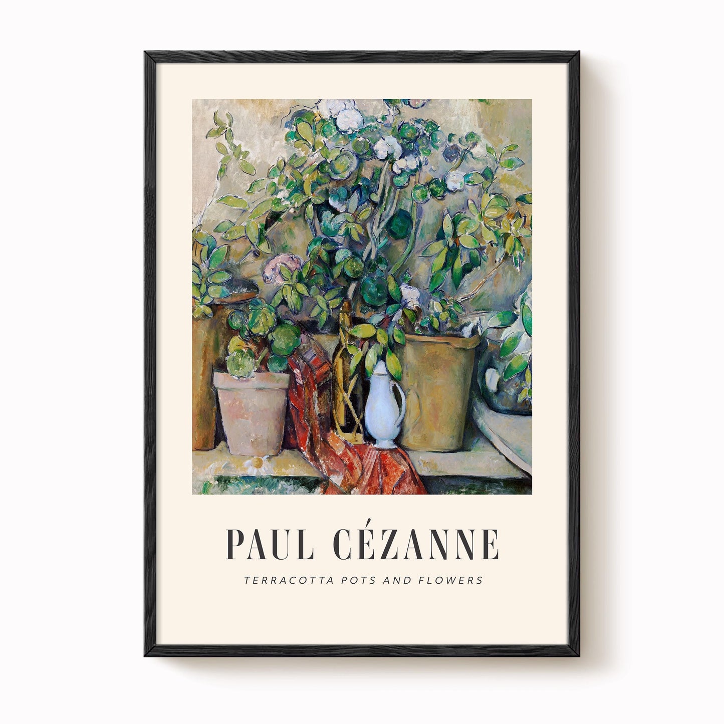 Cézanne - Terracotta Pots and Flowers Print