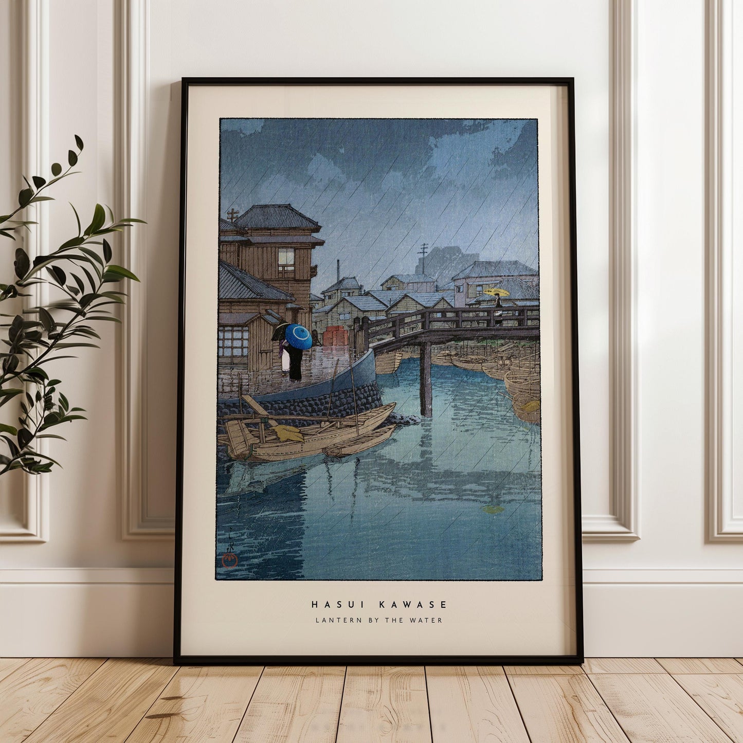 Hasui Kawase - Lantern By The Water Print