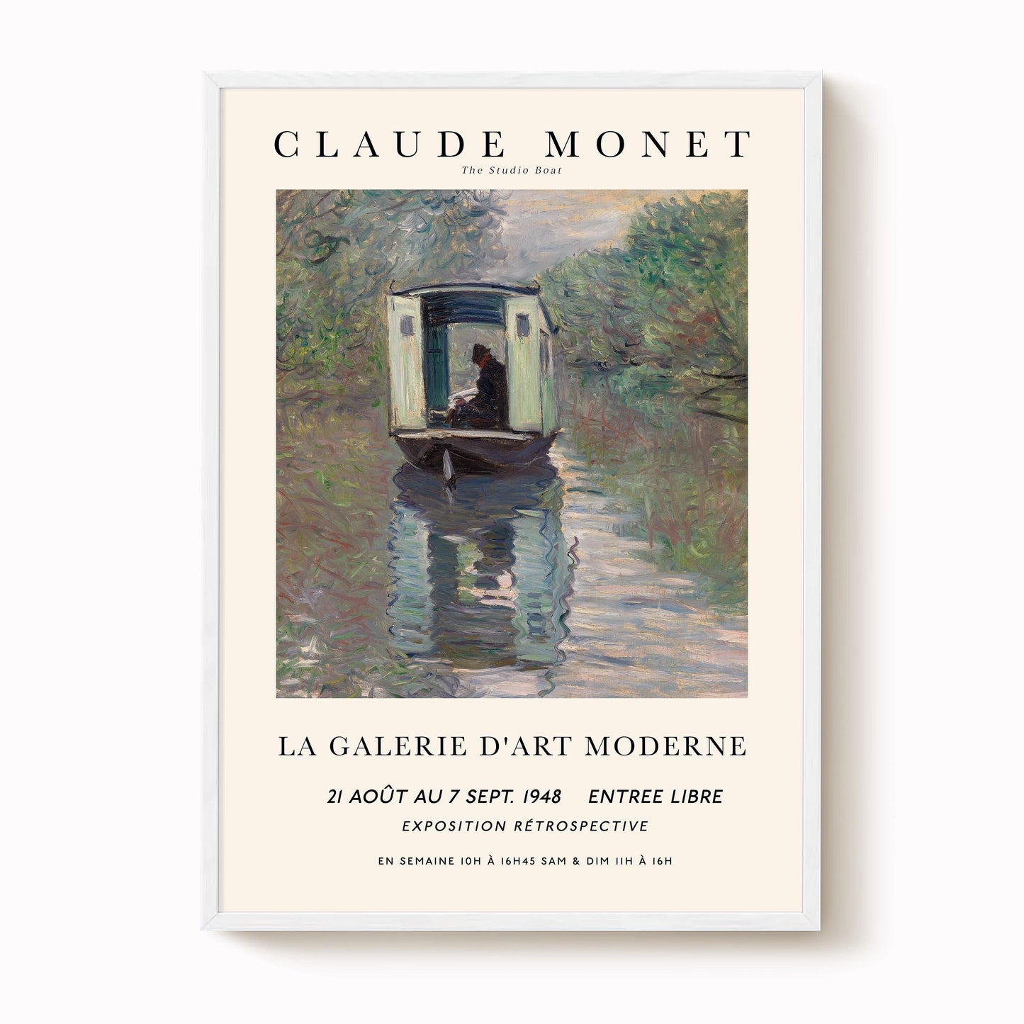 Monet - The Studio Boat Print