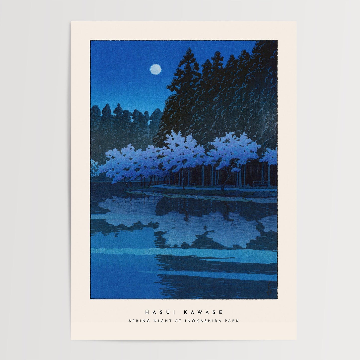 Hasui Kawase - Spring Night Inokashira Park Print
