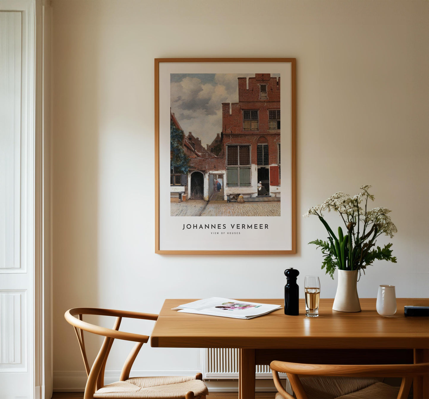 Johannes Vermeer -  View of Houses in Delft, Known as ‘The Little Street Print