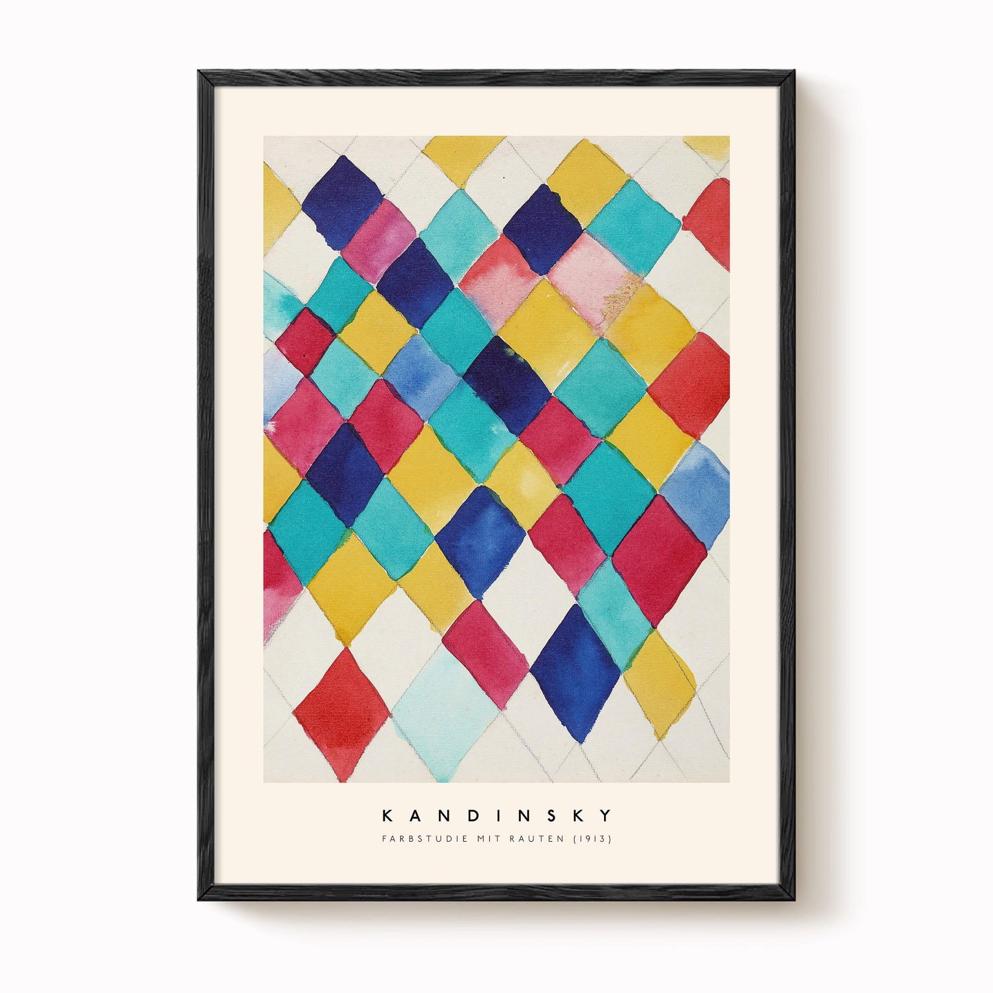 Kandinsky - Farbstudie mit Rauten Print