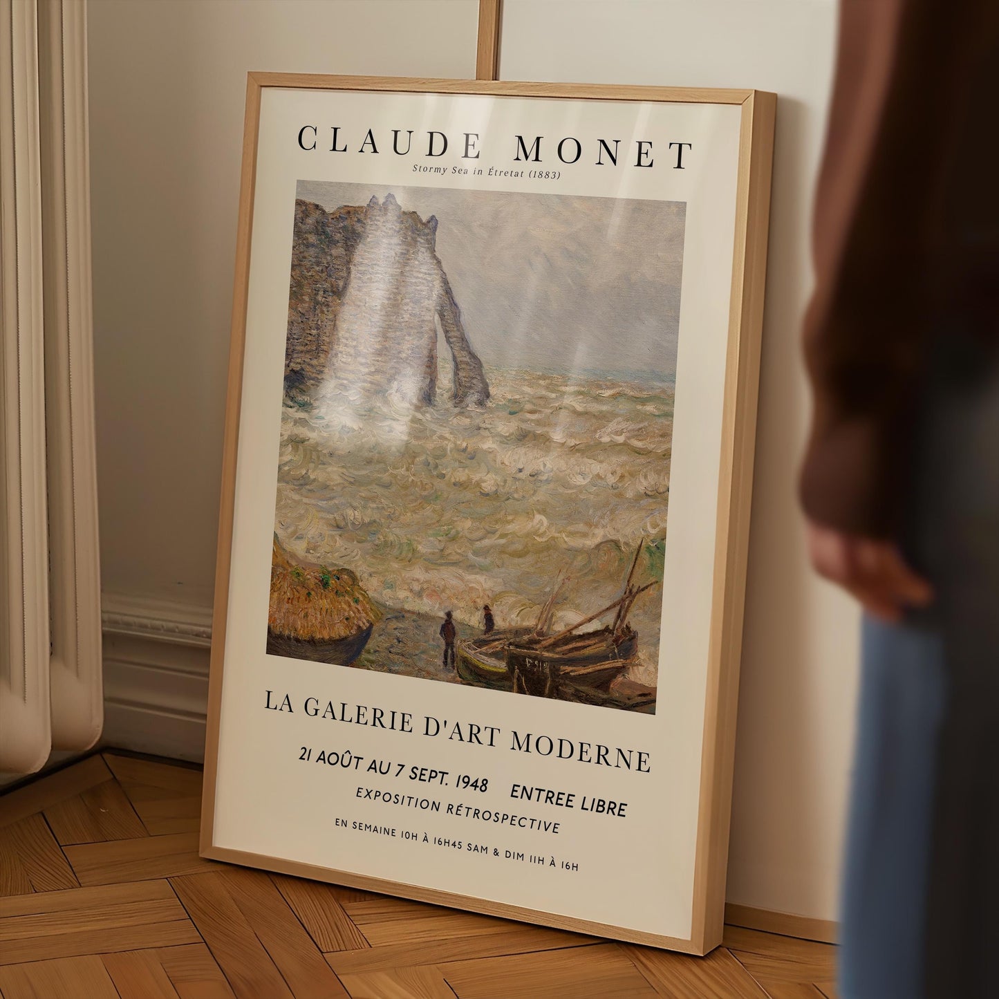 Monet - Stormy Sea at Étretat Print