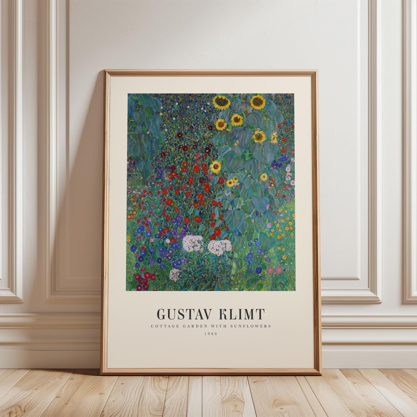 Gustav Klimt - Cottage Garden with Tall Sunflowers Print