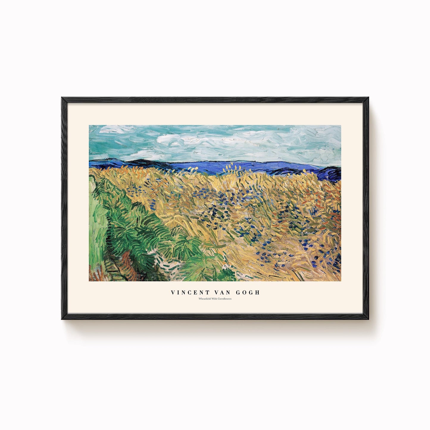Van Gogh - Wheatfield with Cornflowers Print