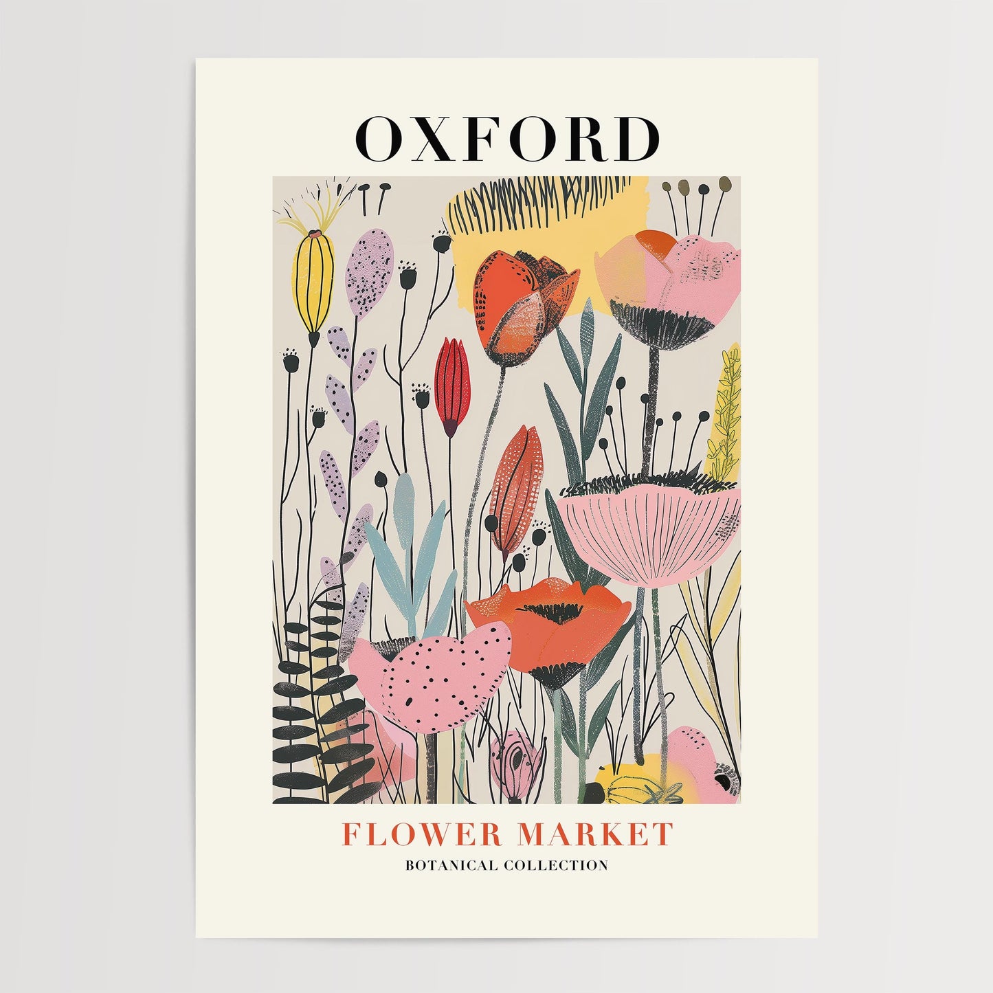 Oxford Flower Market Print