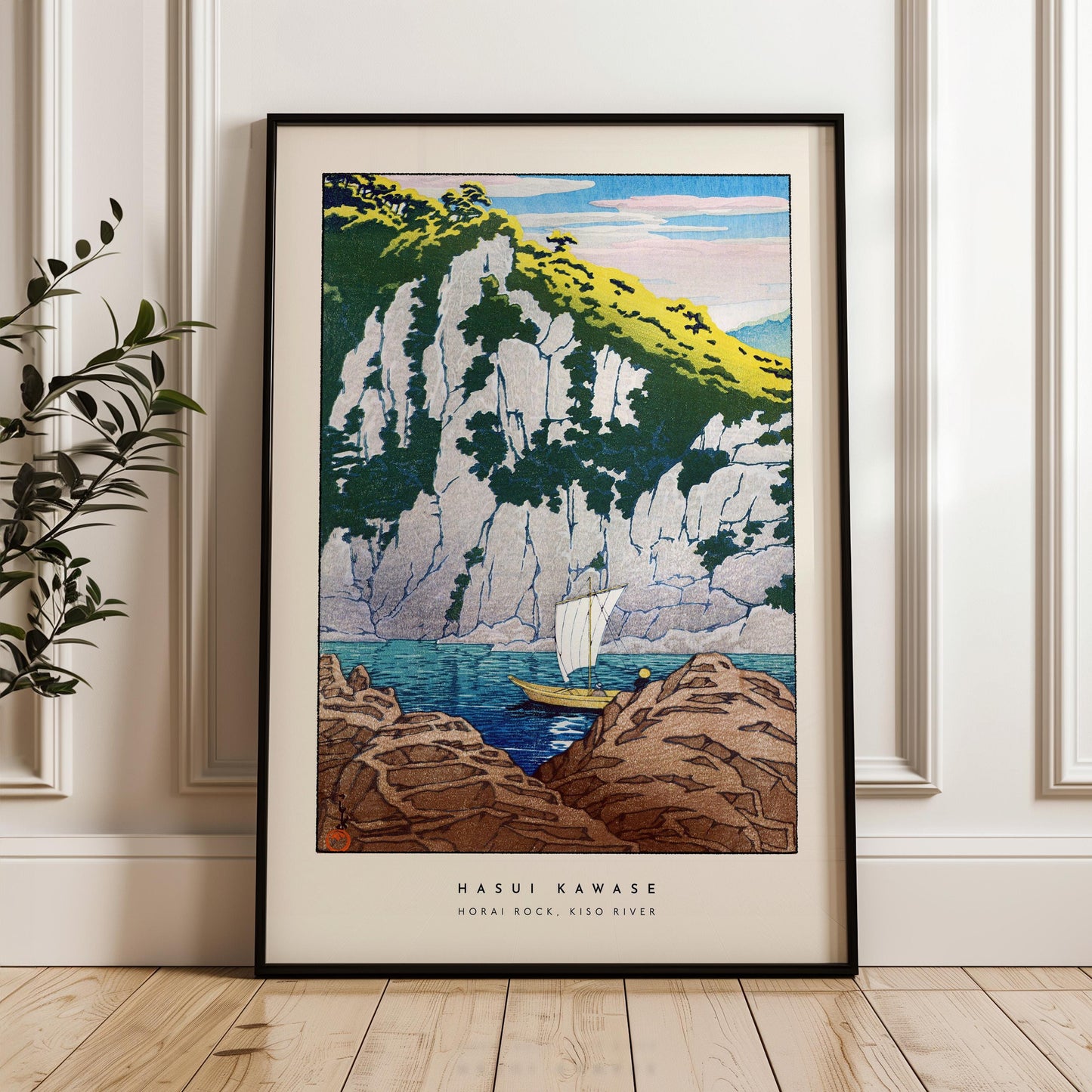 Hasui Kawase - Horai Rock, Kiso River Print