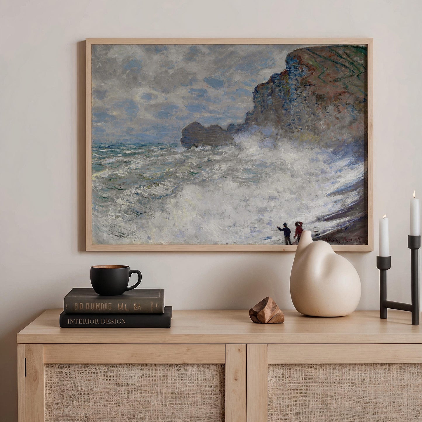Monet - Rough Weather at Étretat Print