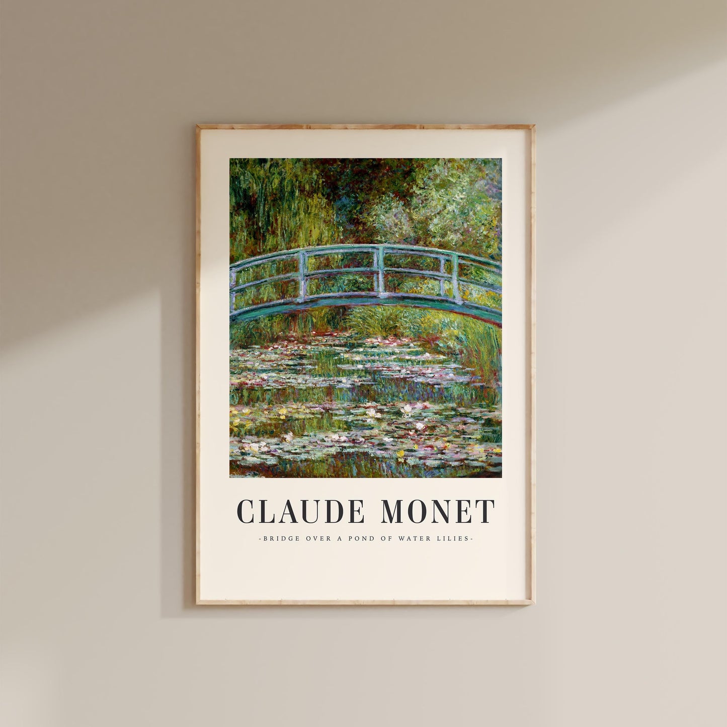 Monet - Water Lily Pond Bridge Print