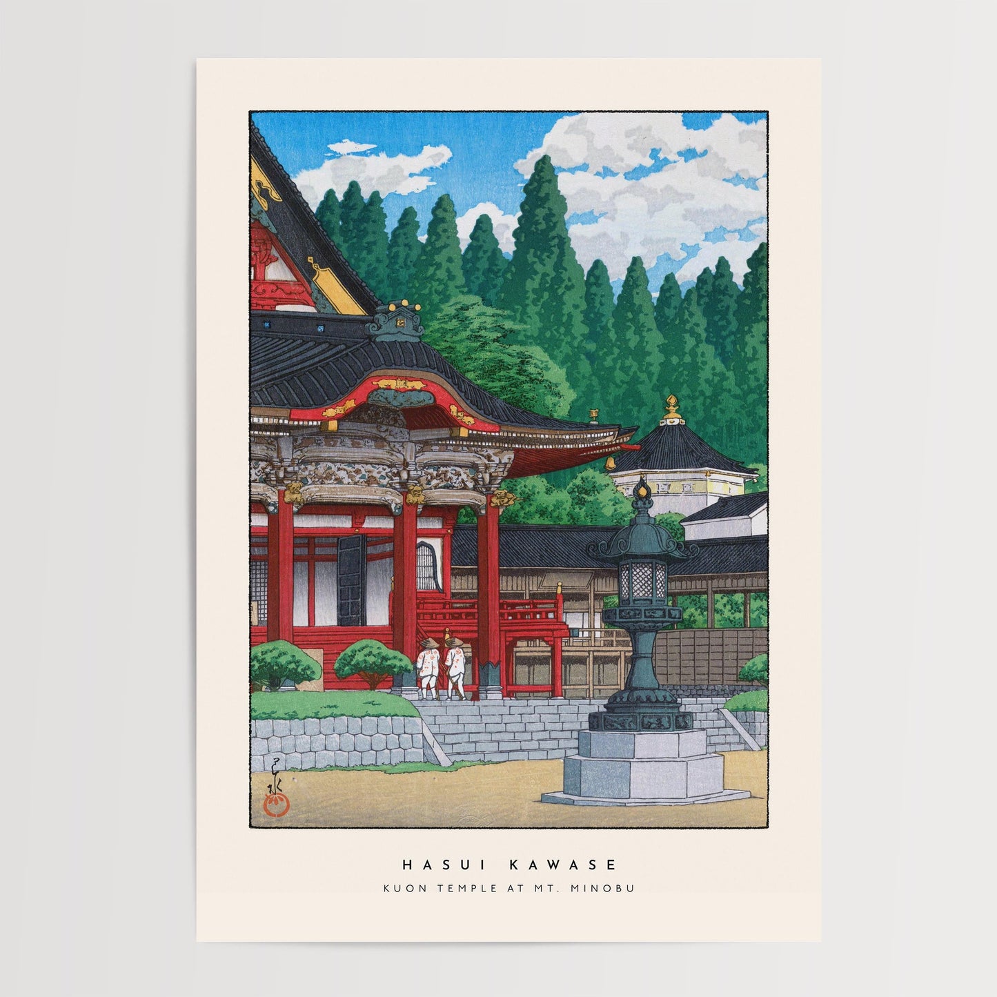 Hasui Kawase - Kuon Temple At Mt Minobu Print