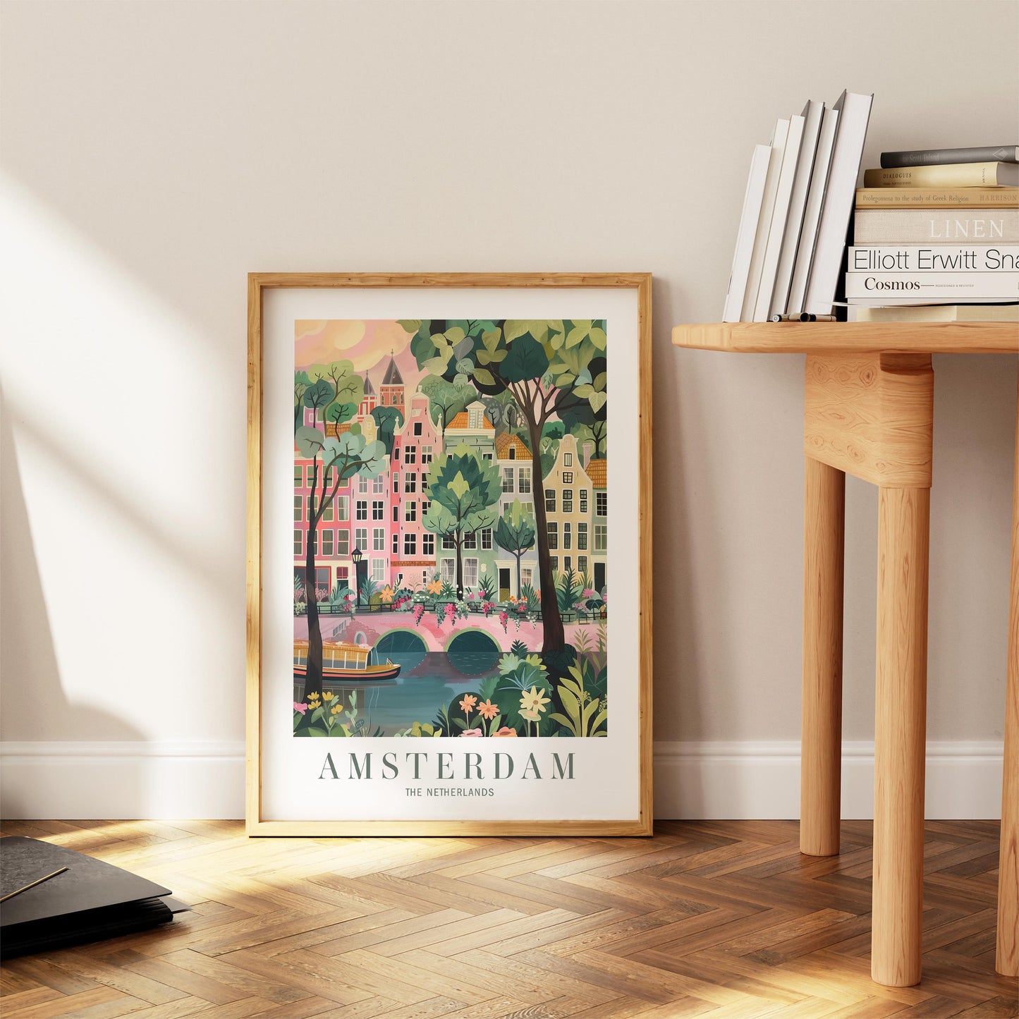 Amsterdam Colourful Canal Houses Print