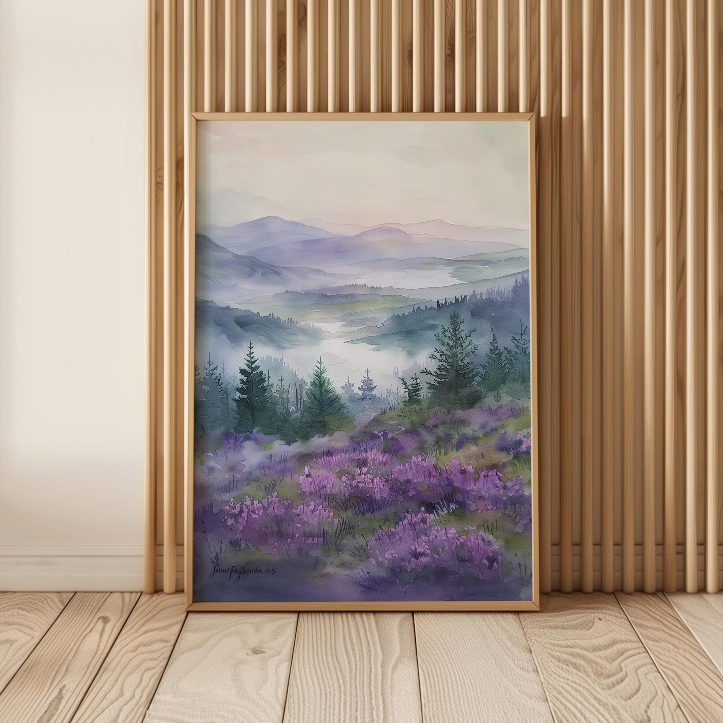Scottish Highlands Misty Morning Print