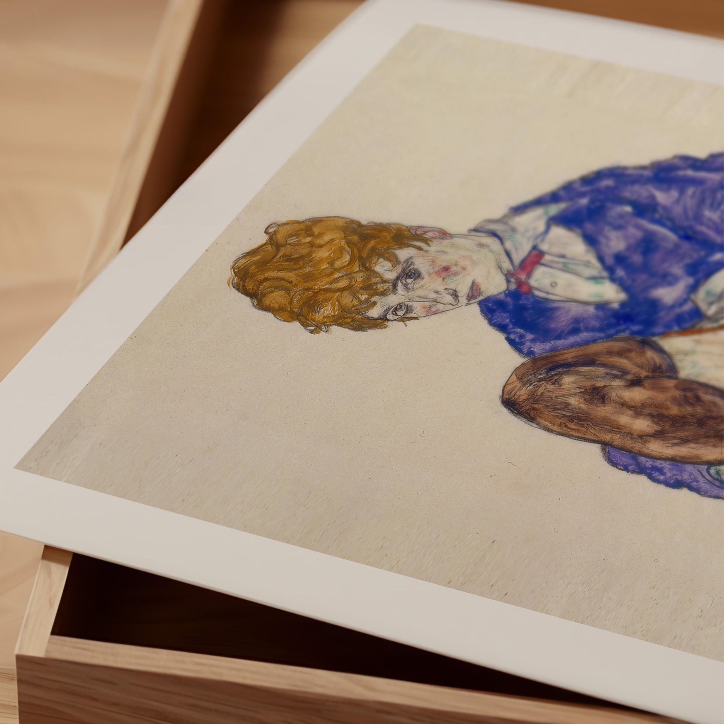 Egon Schiele - Portrait of Artist’s Wife Seated Print