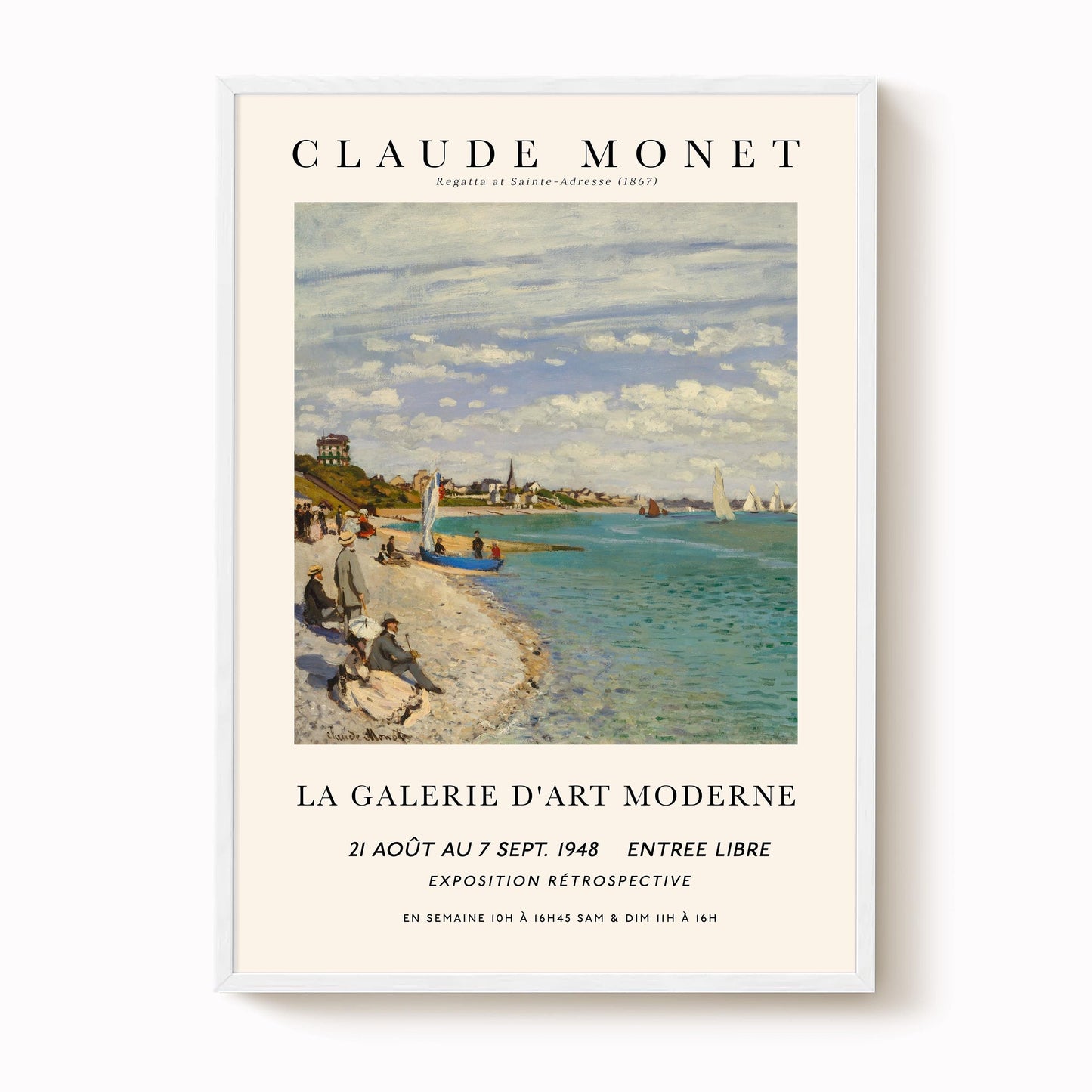 Monet - Regatta at Sainte-Adresse Print