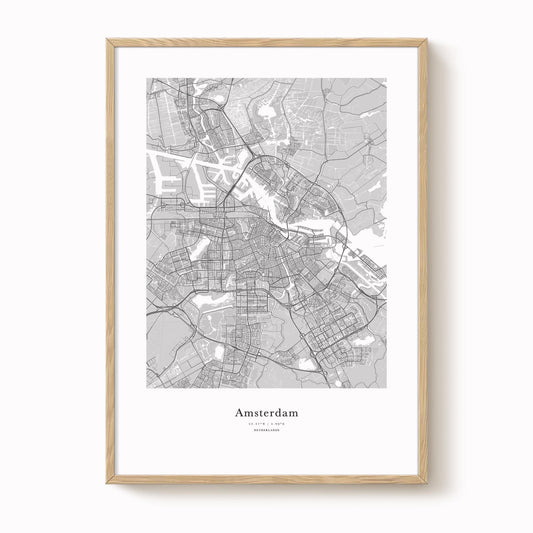 Amsterdam City Map Print
