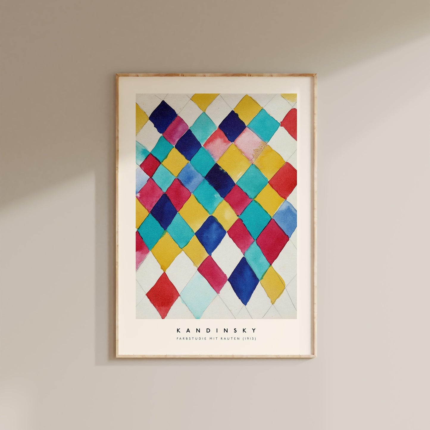 Kandinsky - Farbstudie mit Rauten Print
