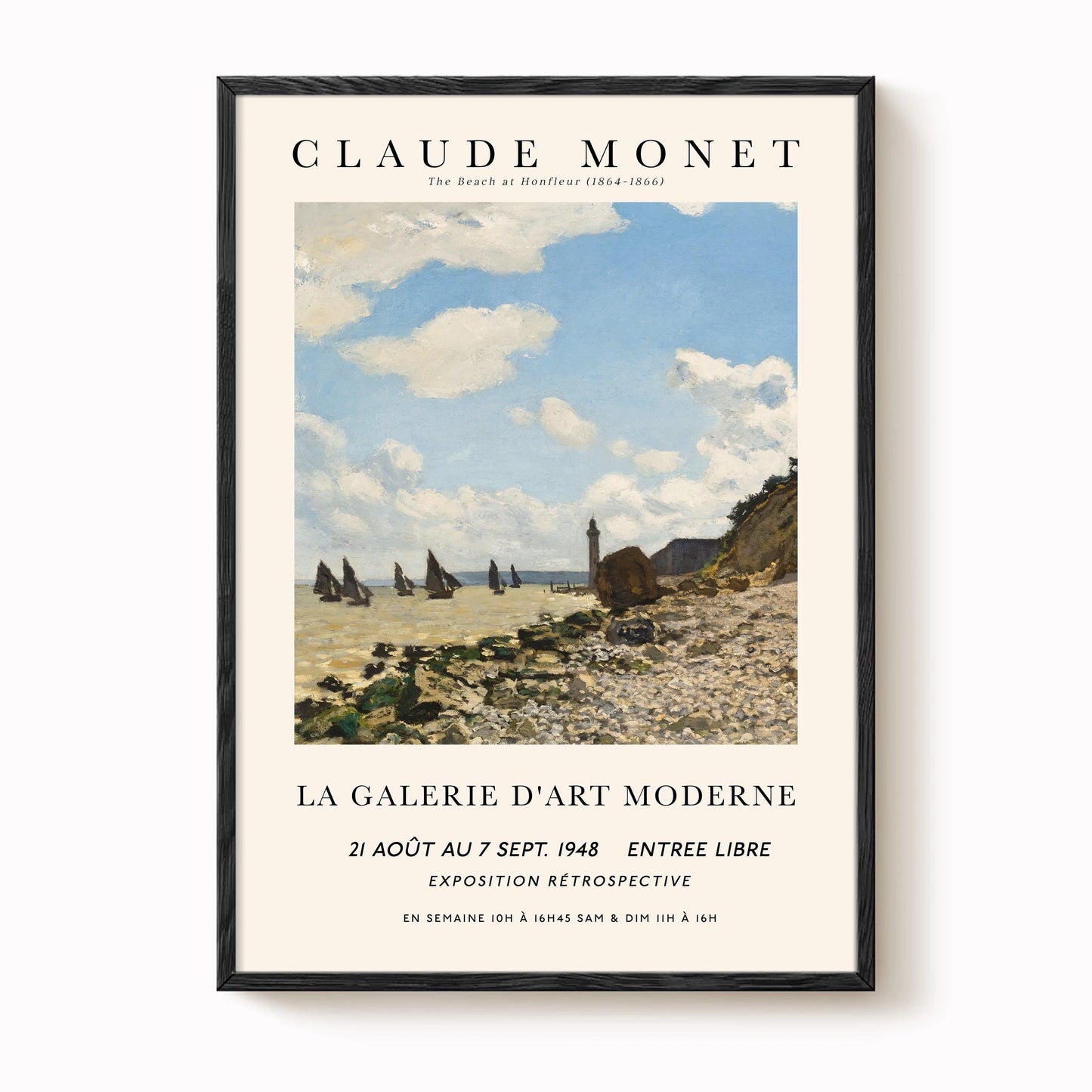 Monet - The Beach at Honfleur Print