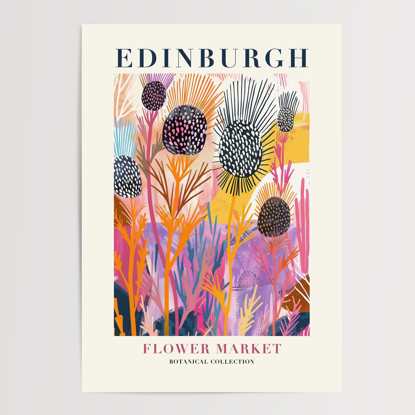 Edinburgh Flower Market Print