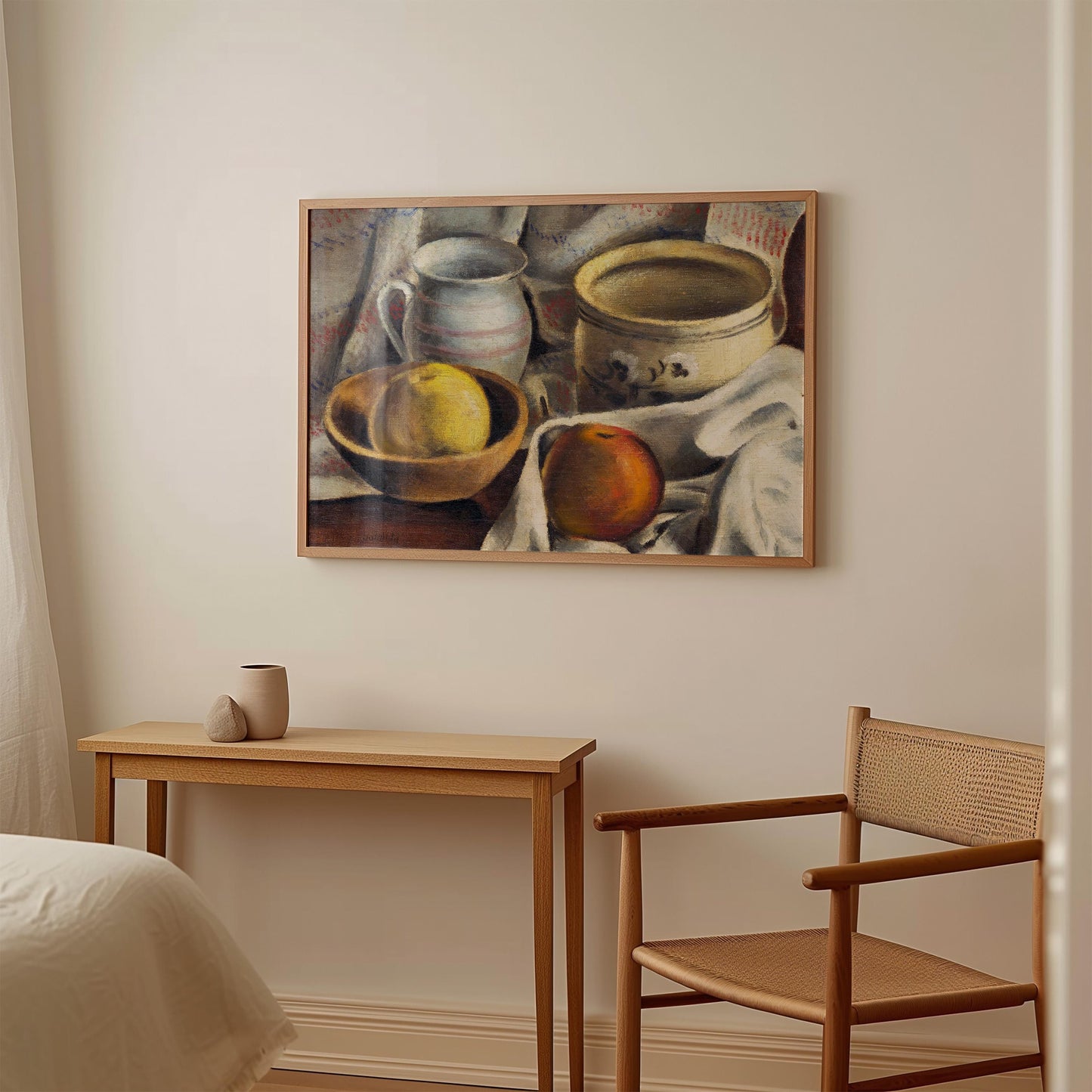 Mikuláš Galanda - Still Life with Ceramic Pots and Apples Print