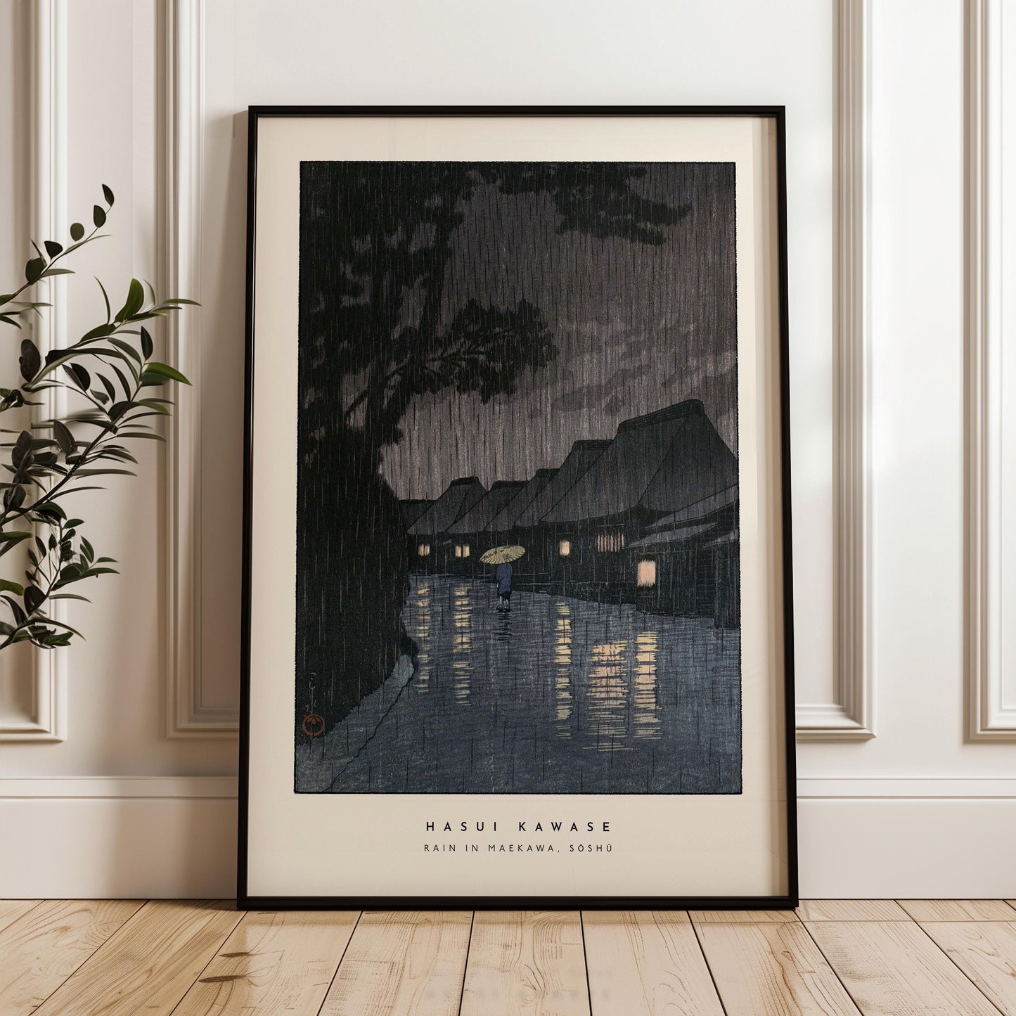 Hasui Kawase - Rain in Maekawa Print