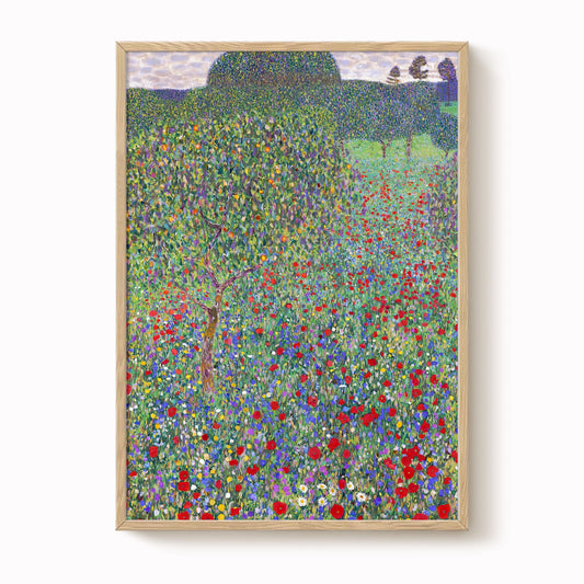 Gustav Klimt - Poppy Field Art Print