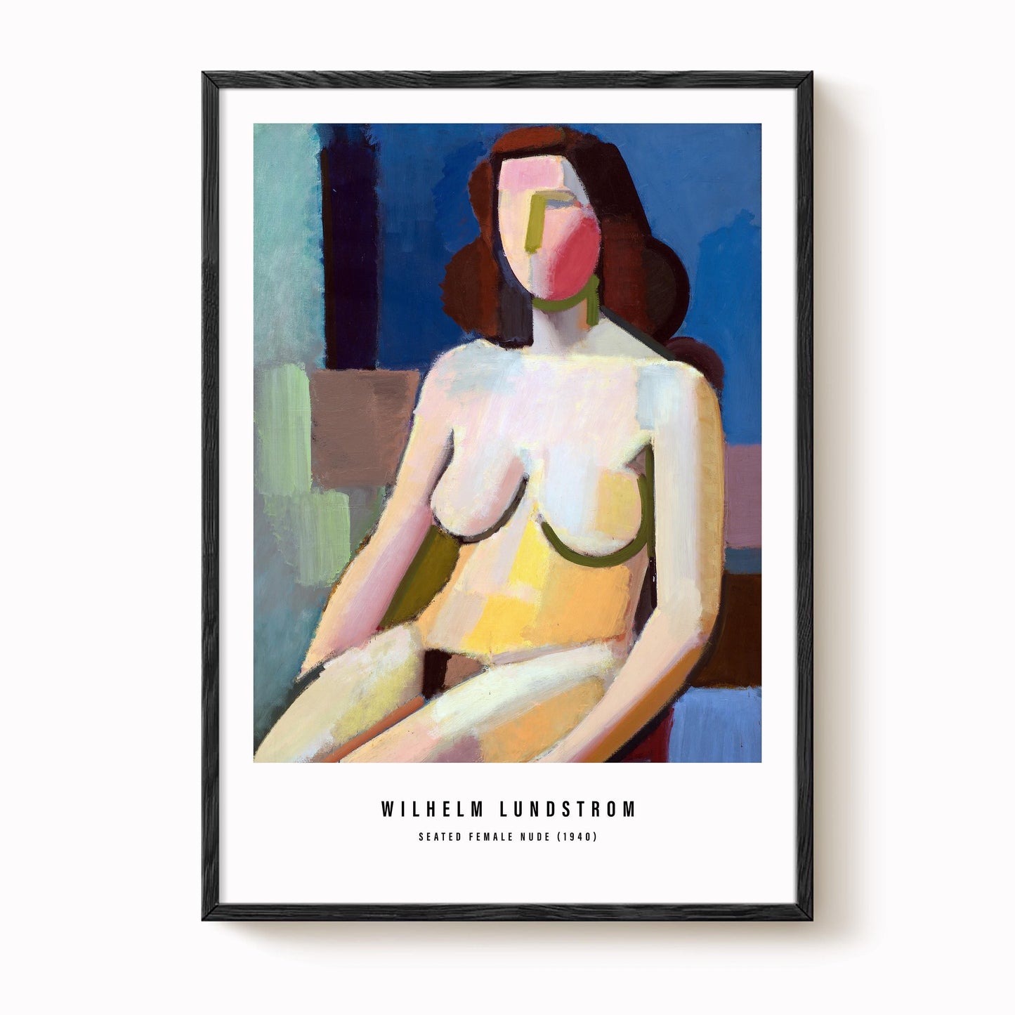 Vilhelm Lundstrøm - Seated Female Nude Print