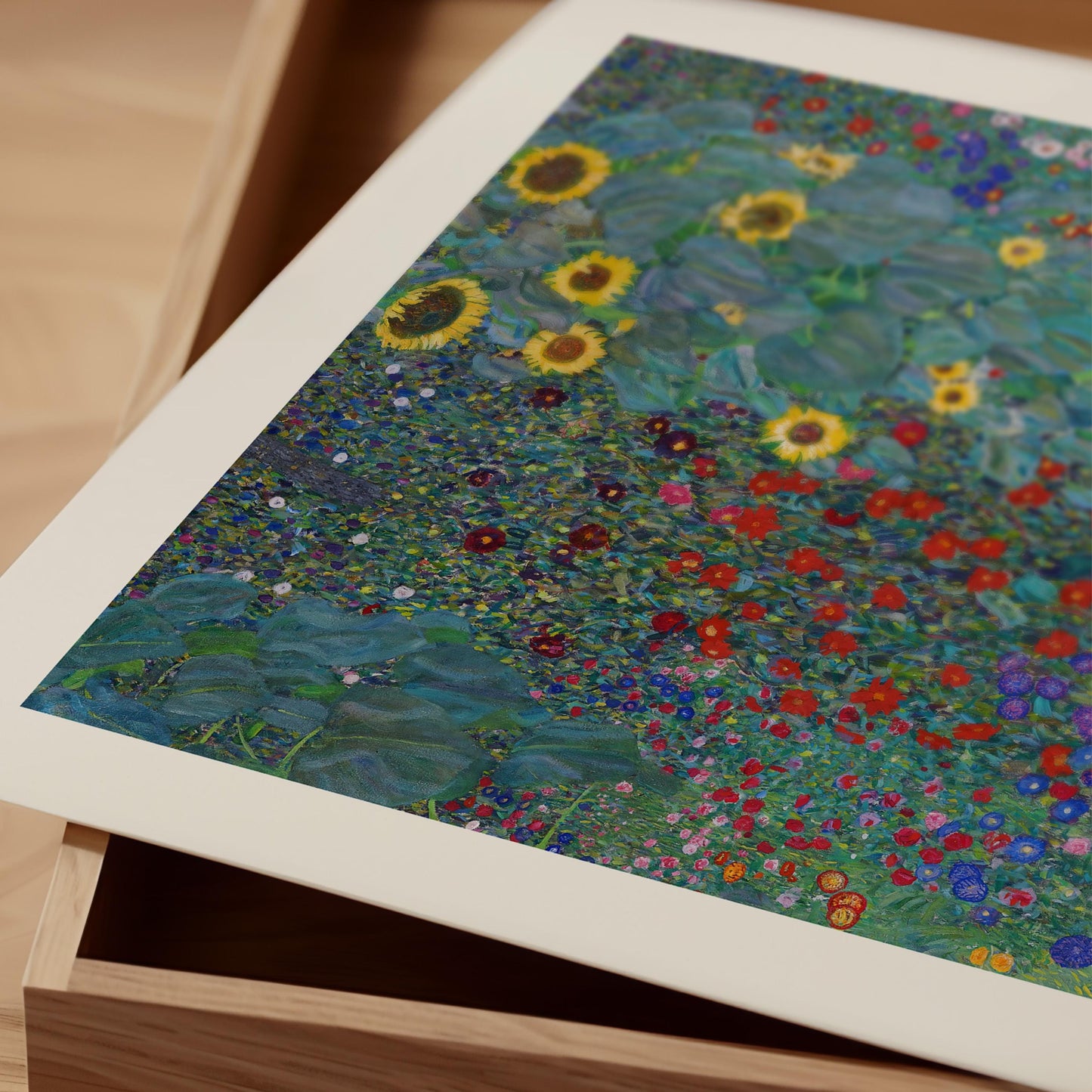 Gustav Klimt - Cottage Garden with Tall Sunflowers Print