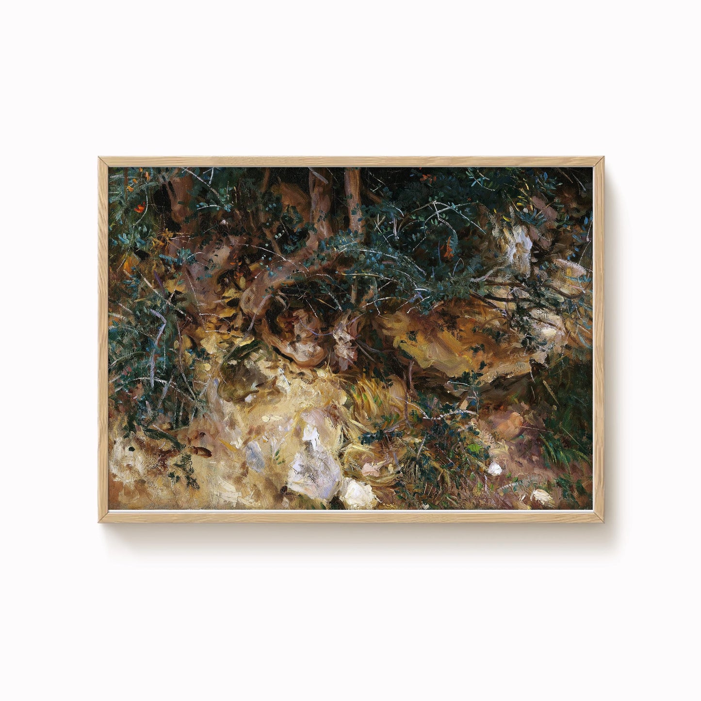 John Singer Sargent - Valdemosa, Majorca – Thistles and Herbage on a Hillside Print