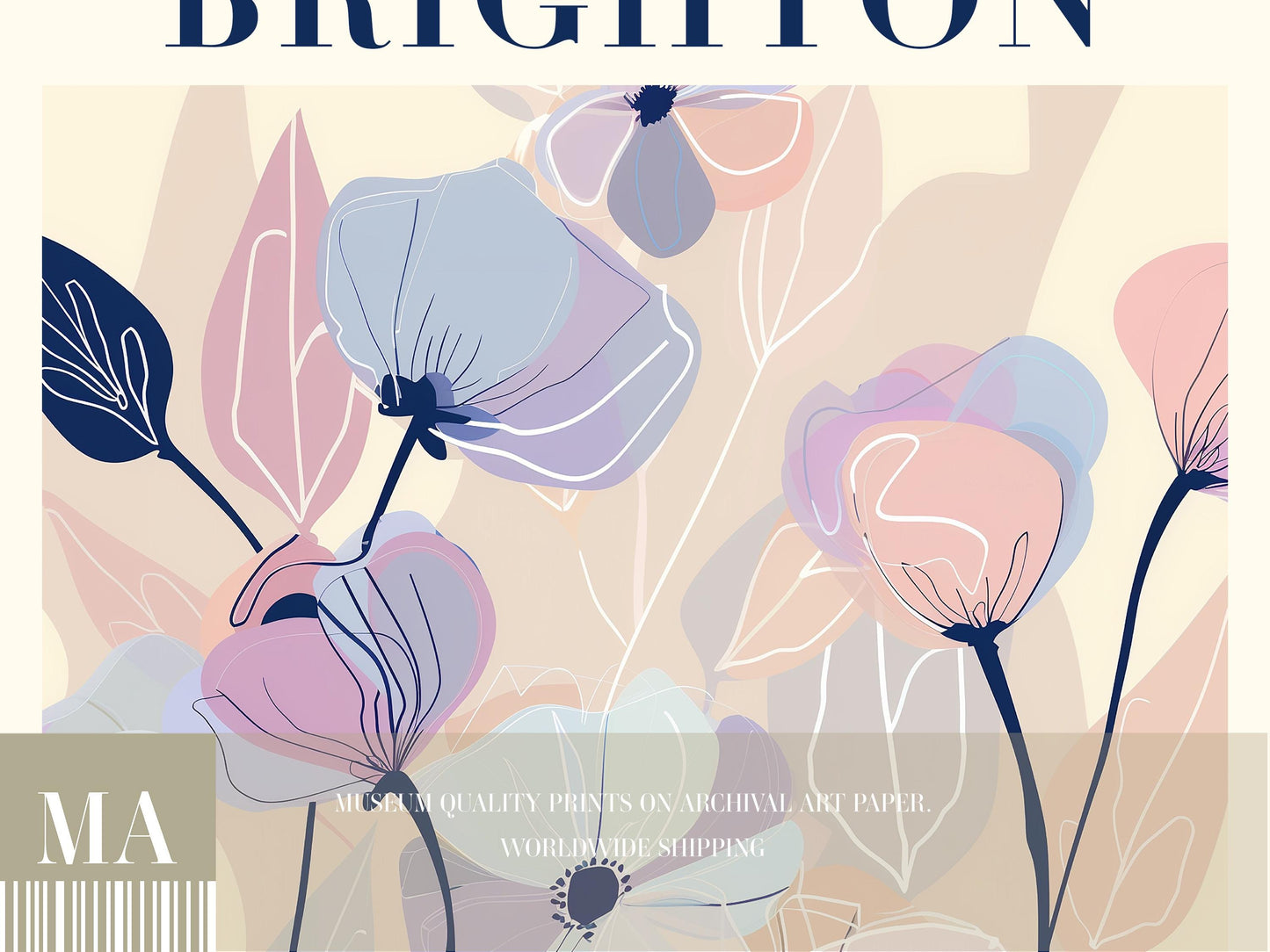 Brighton Flower Market Print