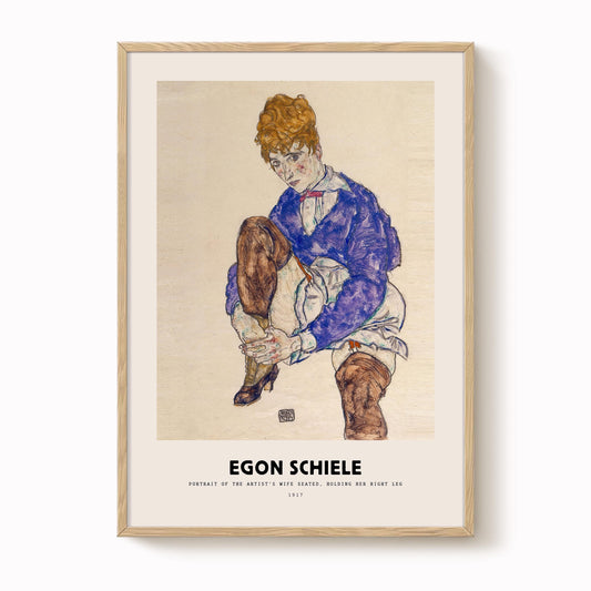 Egon Schiele - Portrait of Artist’s Wife Seated Print