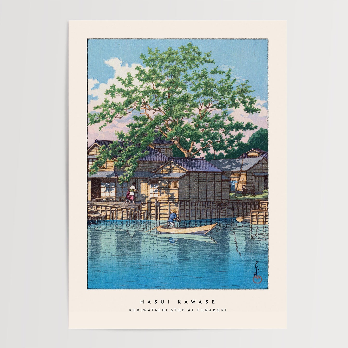Hasui Kawase - Kuriwatashi Stop At Funabori Print