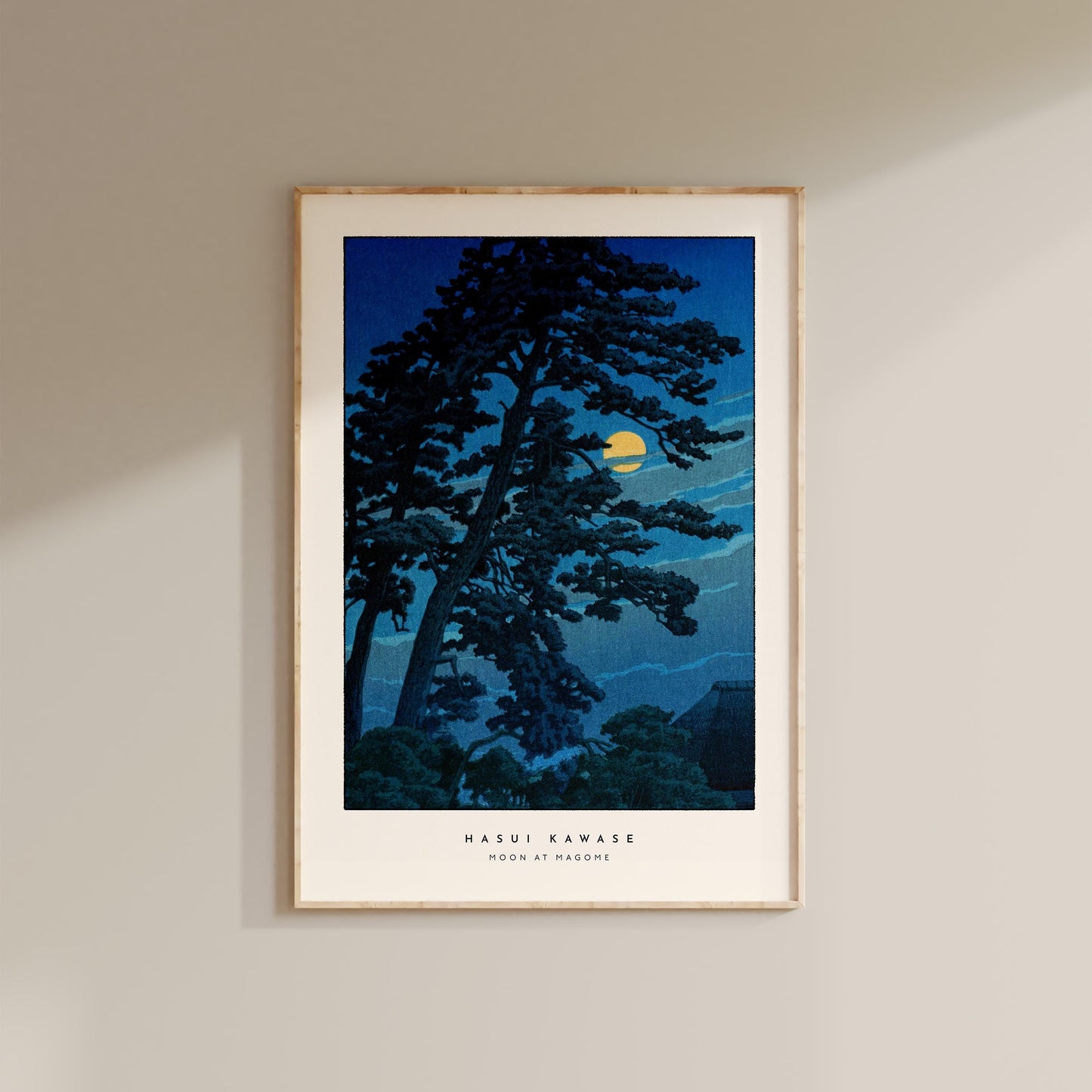 Hasui Kawase Moon At Magome Print
