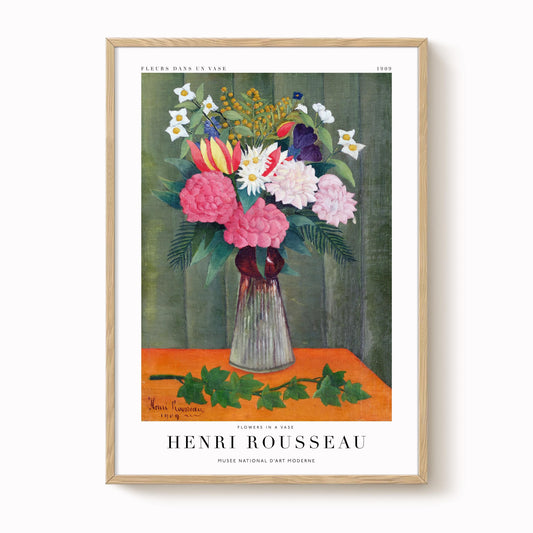 Henri Rousseau - Flowers In A Vase Print