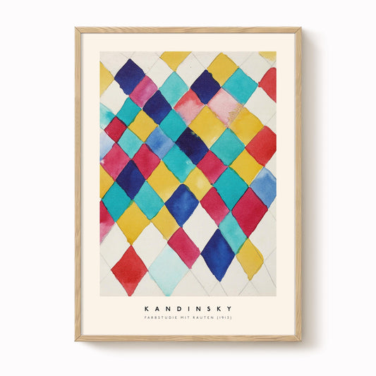 Kandinsky - Farbstudie mit Rauten Print