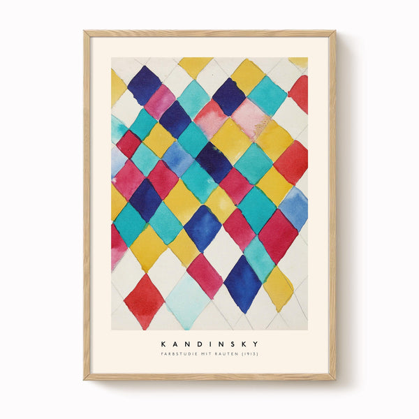 Kandinsky - Farbstudie mit Rauten Print